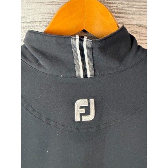 FootJoy Shirt Jacket Mens M Robert Trent Jones Golf Trail Black 1/4 Zip Pullover - Picture 7 of 9